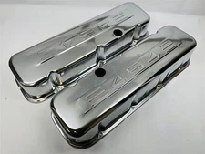 1965-95 Chrome Big Block Chevy Tall 454 Logo Valve Covers BBC GM Hot Street Rod