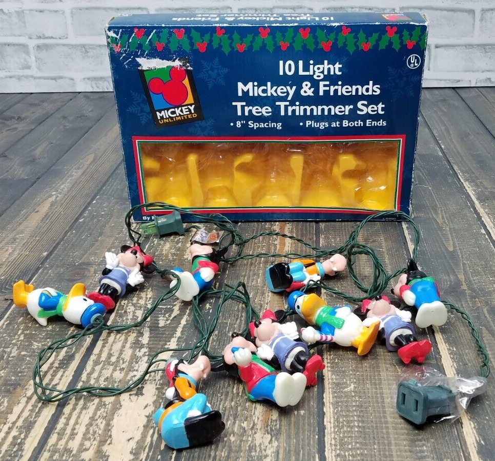 Disney Mickey And Friends Tree Trimmer Christmas Lights Set Of 10