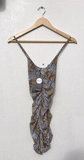 Boohoo Night Size 8 Snake Print Ruched Bodycon Dress Bnwt