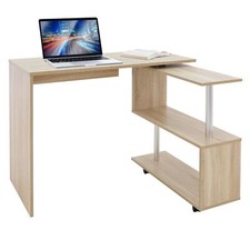 Escritorio esquinero sonoma rotativo 90º mesa de trabajo para PC en forma de L