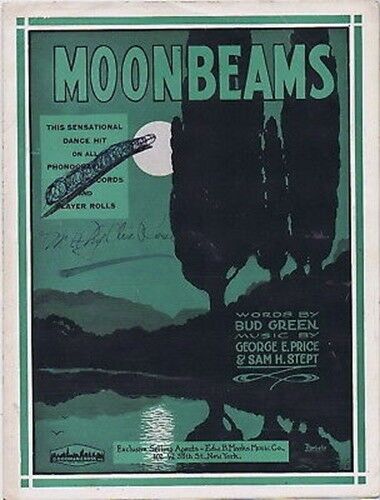 Luxury Moonbeams 1921 vintage music sheet Seattle Mall