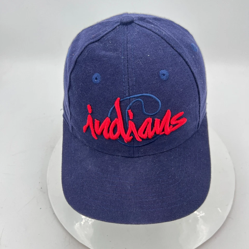 Cleveland Indians The Games Talla Única Para Todos Azul Marino Rojo Snap Back Gorra Sombrero Foto 2 de 4