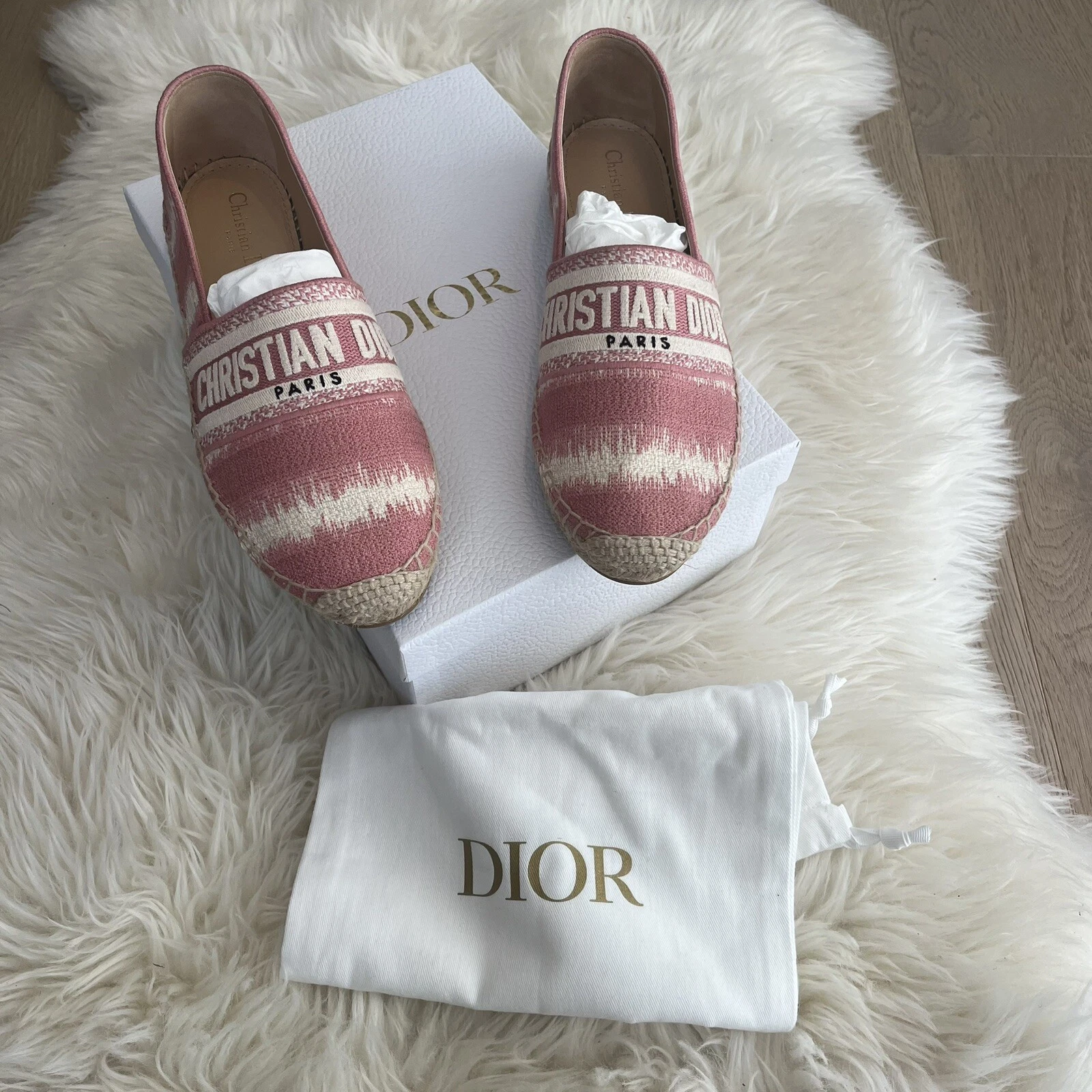 Espadrilles Christian Dior Granville rose taille 39