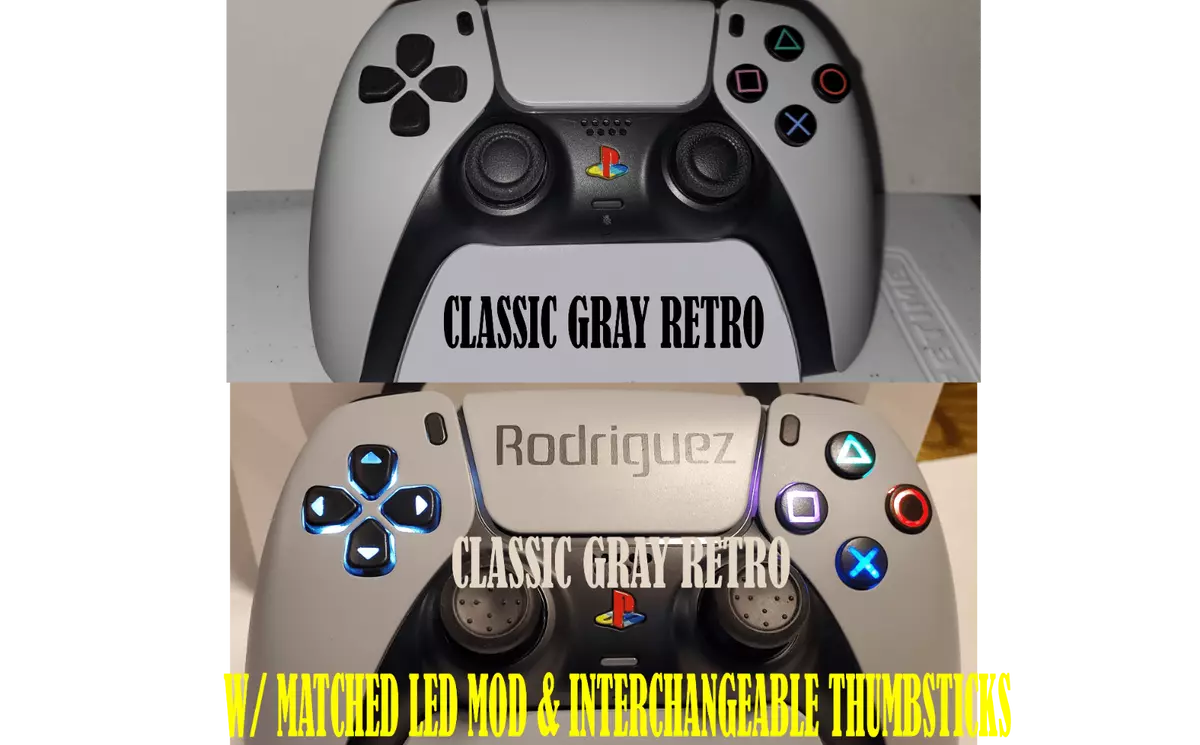 PS5 Custom Controller: Anniversary Gray, Spiderman, Retro, LED