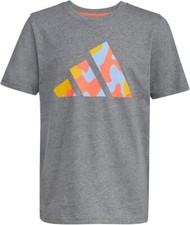 Adidas Boys' Logo T-shirt Charcoal Gray Small Char grey 063 AA7688 AH23 JC