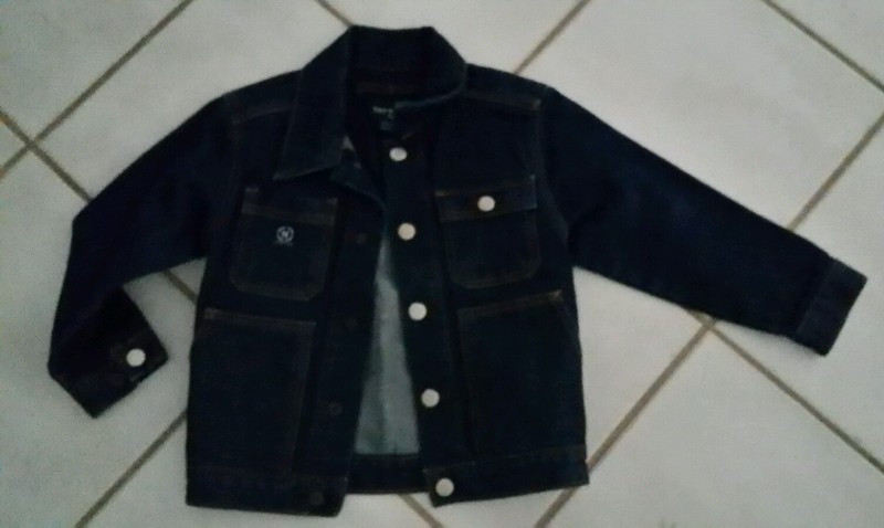 Girls sz medium M Nautica blue denim jacket EUC 