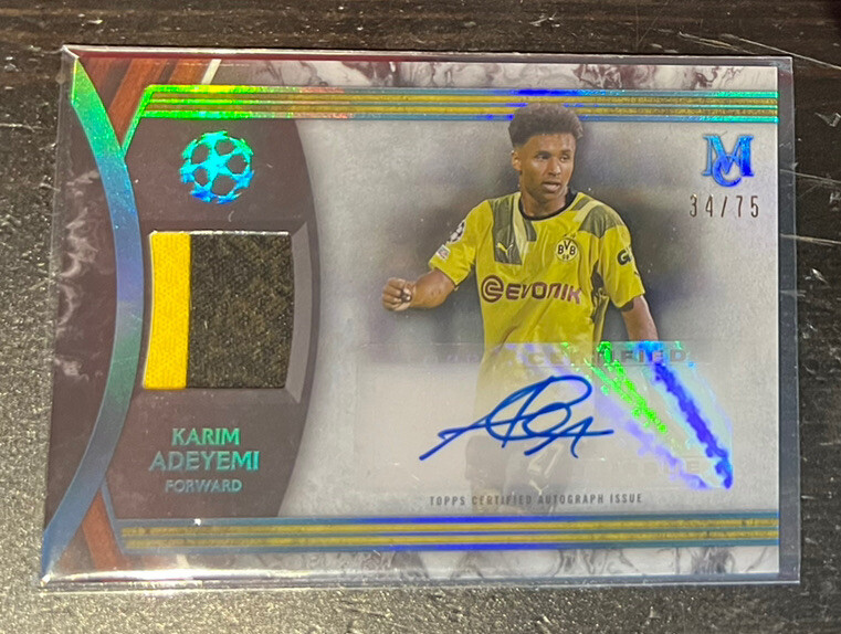 カリム　アデイェミ　サイン　adeyemi ドルトムント　75シリ 22/23 Topps Museum UEFA Champions Karim Adeyemi Patch Auto /75
