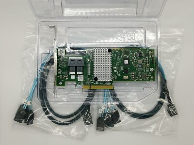 LSI SAS 9340-8i SAS3008 M1215 12Gbps SAS HBA + 2*SFF8643 SATA Cable