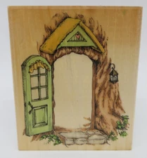 TREE TRUNK DOOR M13171 Uptown Rubber Stamps Holly Pond Hill HH-13171