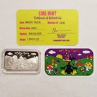 1 oz Silver Art Bar - CMG Mint Wacky Duck Psychedelic Mushroom PL - F8574