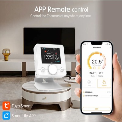 Tuya WiFi Smart Funk Thermostat RF 433MHz 200m Reichweite Raumthermostat Regler