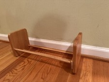 Napa Valley Wooden Adjustable Slider Rack Vinyl Album Holder CD DVD Storage