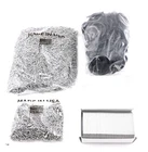 100 Stainless Steel Military Dog Tags +  27"&4.5" Ball Chains + Black Silencers