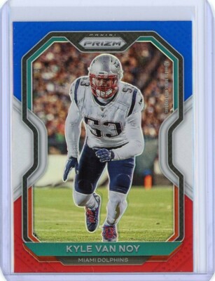 2020 PANINI PRIZM RED WHITE BLUE PRIZMS KYLE VAN NOY #16 DOLPHINS PATIOTS BYU 
