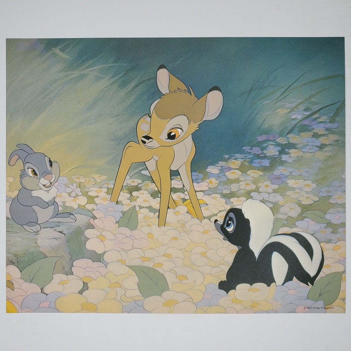 ディズニー 限定版セル画 [バンビ They Call Me Thumper] Disney: Bambi, Thumper, Flower-Limited Edition Hand Painted