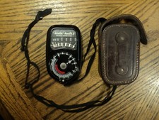 Vintage Weston Master II Universal Exposure Meter No. 735 w/ Leather Case/Strap