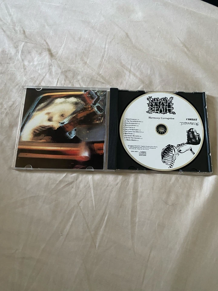 Napalm Death Harmony Corruption CD 1990 Original US Obituary Deicide Slayer Foto 2 de 4