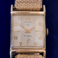 Vintage Elgin 772 19 Jewelry Gold Filled Mens Wristwatch Working!!