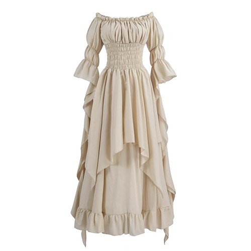 Renaissance Dress Women Medieval Costume Victorian Dresses Peasant Gothic Fai...