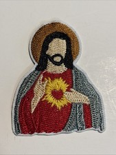 Sacred Heart Of Jesus Embroidered Iron On Patch New