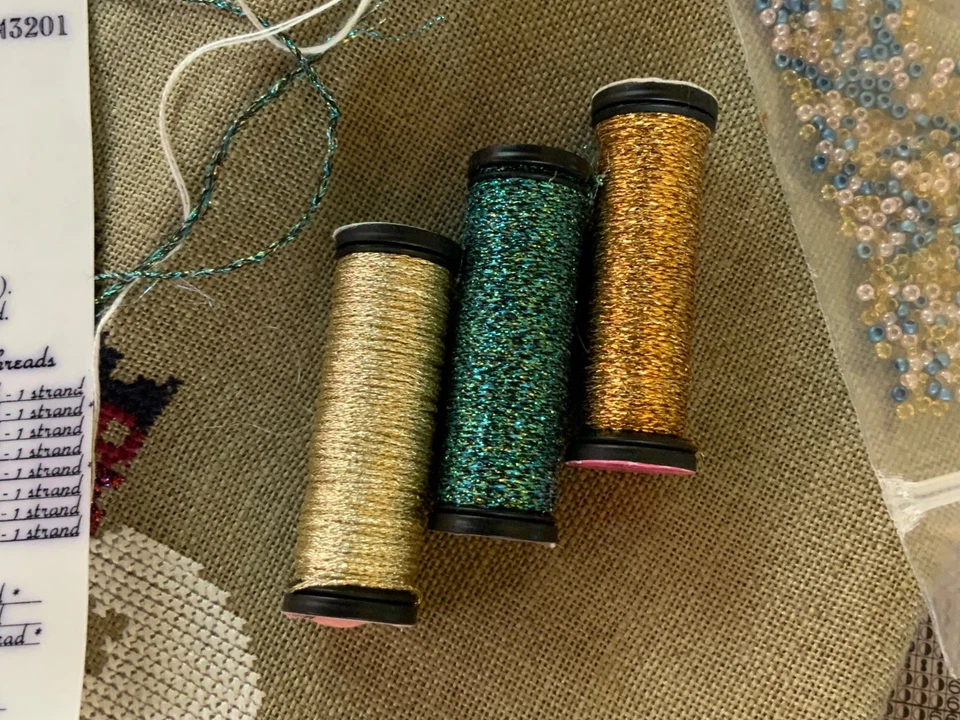Lot Of 3 Kreinik Threads 085, 102C, 202HL  + Mirabilia Santas Magic Cross Stitch - Image 2 of 4