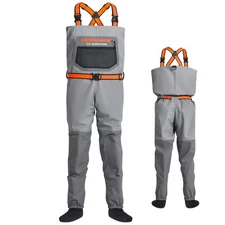 Fishing Waders for Men Waterproof Breathable Chest Wader with Insulated Stock...
