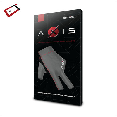 Cuetec Axis Billiard Glove - Grey - M, XL - Left Bridge Hand