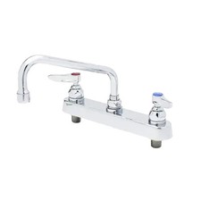 T S Brass B-1121 8" Deck Mount Workboard Faucet w/ 8" Swing Spout