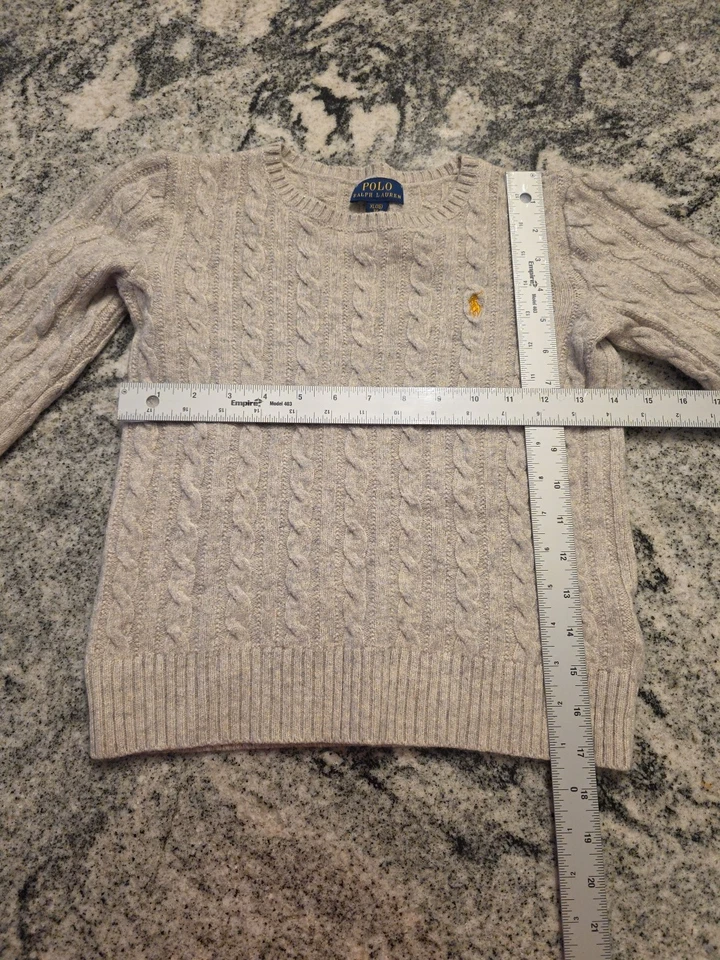  Suéter Polo Ralph Lauren Niñas Gris Talla Juvenil XL 16 Foto 4 de 4