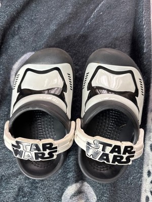 CROCS Star Wars Stormtrooper Glo-in-the Dark Kida Size C 8-7 Black White