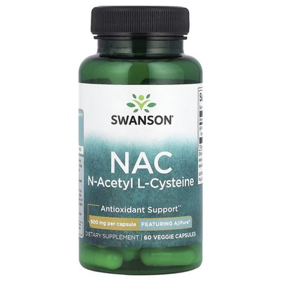 Swanson NAC 600 mg 60 Veg Caps Immune Support