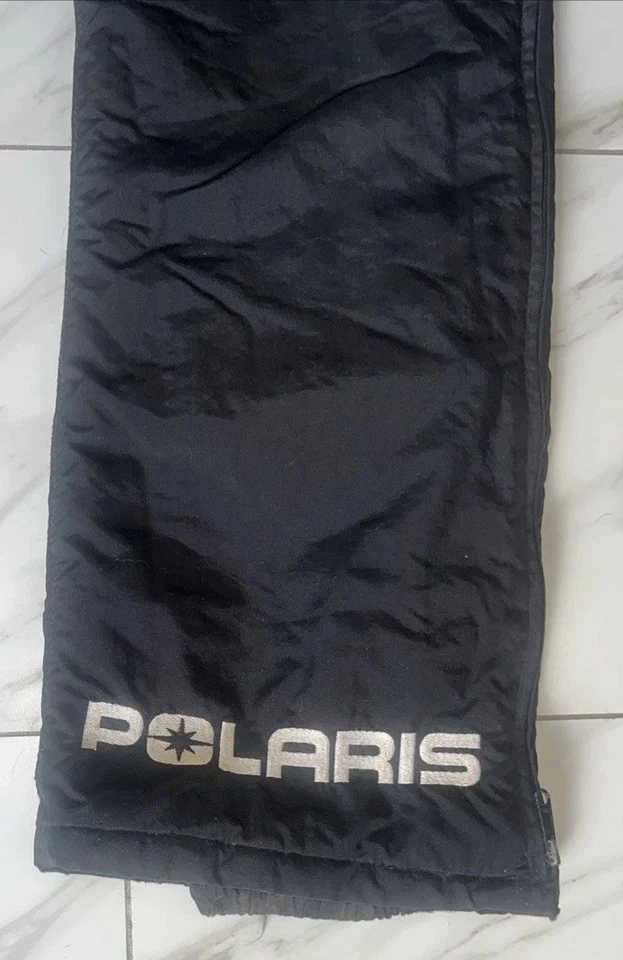 Vintage Polaris IndyTech ULTREX Snow Bibs M Tall Black USA Made Snowmobile Pants - Image 3 of 4