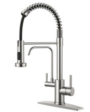 Kitchen Faucet with Purfied Water Filter, 2 in 1 Commercial Stainless Steel P...