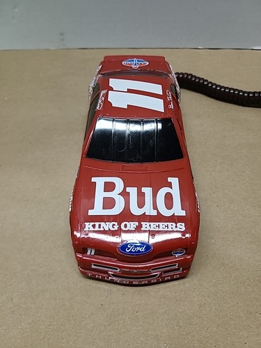 Vintage Racecar Telephone NASCAR Bill Elliott #11 Budweiser Tel-Com Corded Phone - Picture 6 of 16
