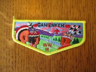 Boy Scout OA Ganienkeh Lodge 181 S1 First Flap Twin Rivers Council NY
