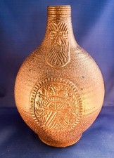 VTG Westmoore Pottery 12" Salt Glazed Stoneware Bartman or Bellarmine Jug Signed