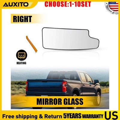 Right Lower Heated Mirror Glass Fit 20-21 Chevy Silverado 1500 3500HD 1-10X
