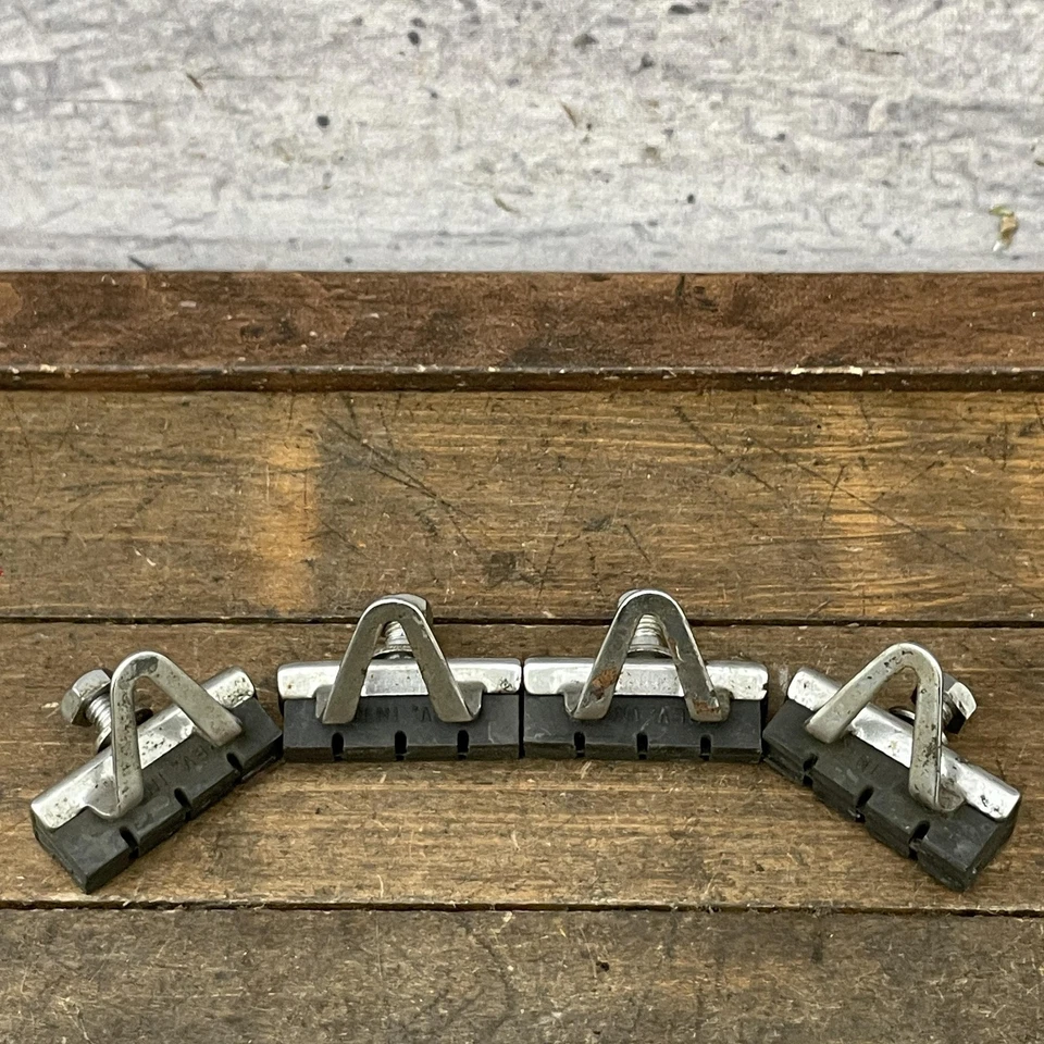 Juego de 4 soportes zapatas de freno Campagnolo Record vintage BREV Italia Nuovo Super Foto 3 de 4