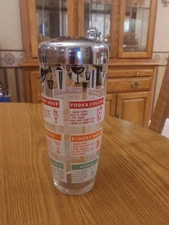 Advanced Mixology Retro Style Cocktail Shaker With Recipes MCM