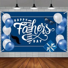Happy Fathers Day Decorations Banner, Large Father's Day Decorations Backdrop De