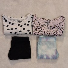Girls Size 6 6X 4pc Bundle Limited Too Polka Dot Cheetah Tops Shorts Set