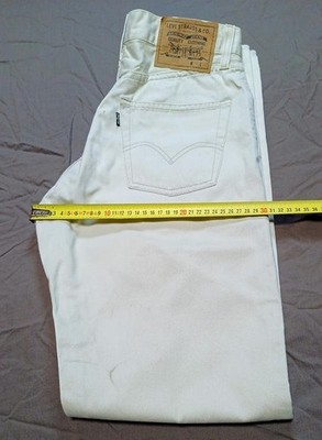 Men Levi's Jeans White Cotton 28