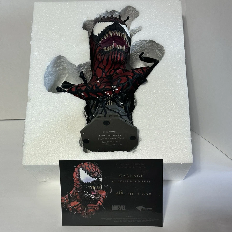 BUSTO RESINA MARVEL CARNAGE ESCALA 1/2 0261 de 1000 DIAMOND SELECT TOYS LIMITED Foto 2 de 4