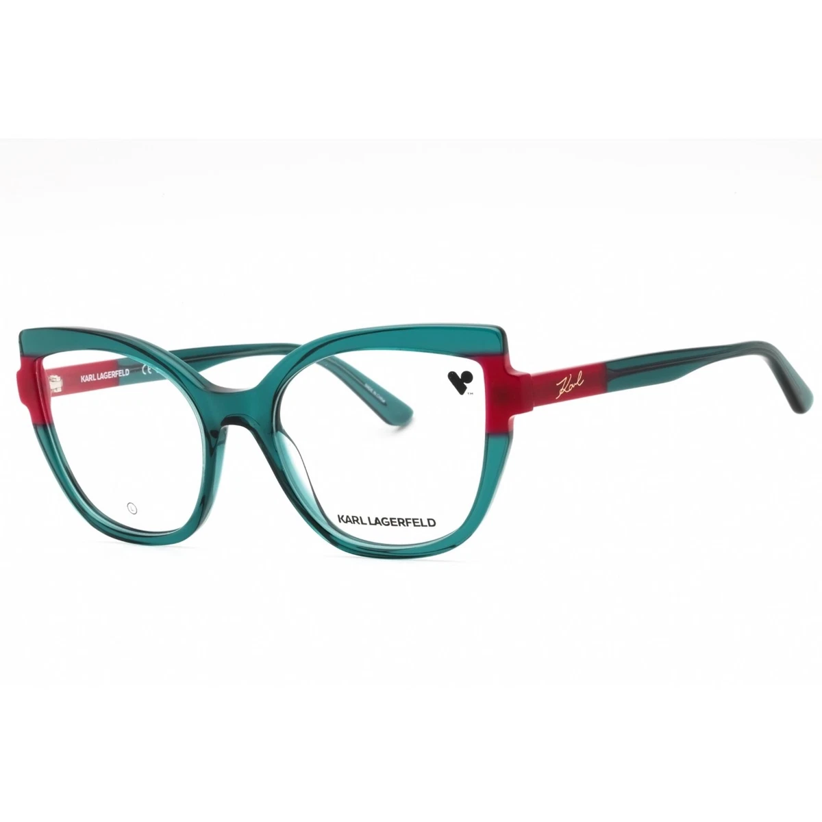 Karl Lagerfeld NEW Designer Teal Eyeglasses Frames 54-16-140 Logo Case Luxury KL6214 Eyeglasses - Karl Lagerfeld Authorized Retailer  main image 4