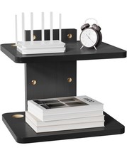 Floating Shelves Hold Up to 22lbs Black Wall Mounted Shelf FAST SHIPPING