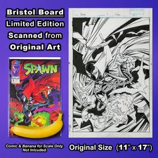 SPAWN #1 Cover Art by TODD McFARLANE on Bristol Board 11"x17" Limited Print 🔥
