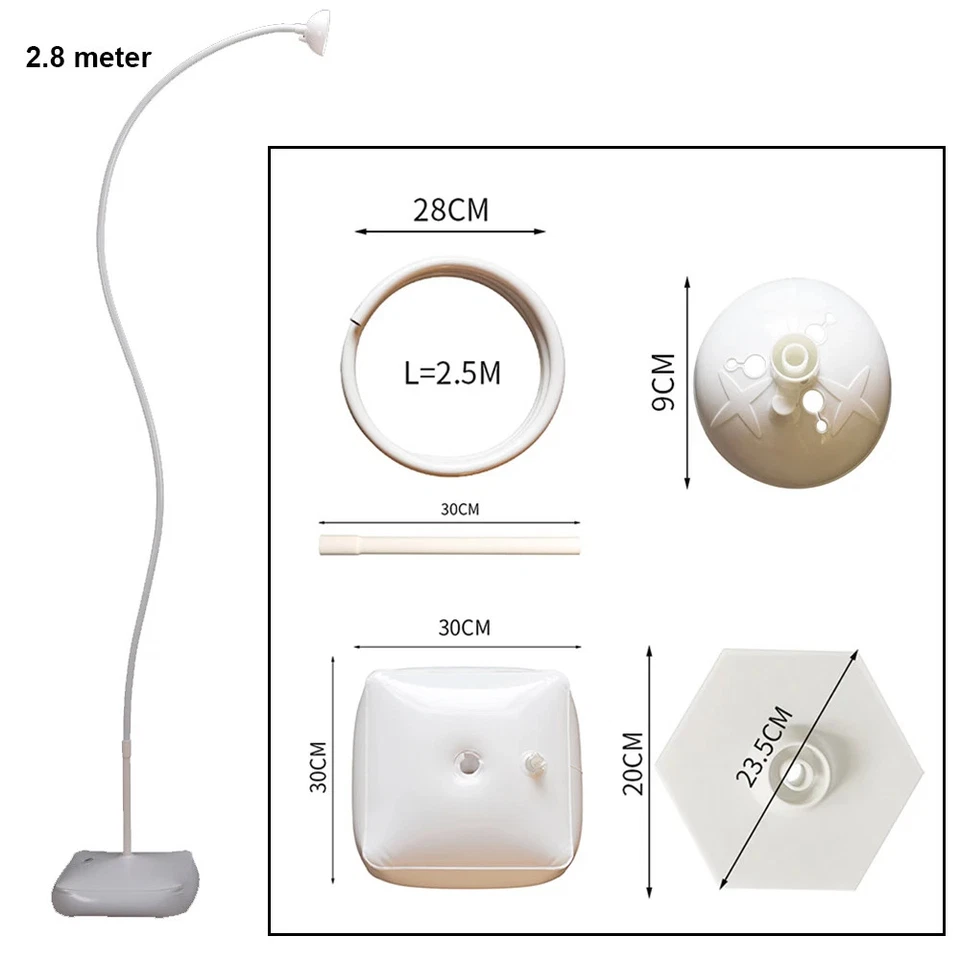 Kit Arco Globo 2.8M y 1.9M Doble Libre Medio Globo Arco Soporte con Bola Base Foto 4 de 4