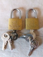 30mm Brass Mini Padlock 2PCS Small Key Locks for Luggage Suitcase Gym Locker