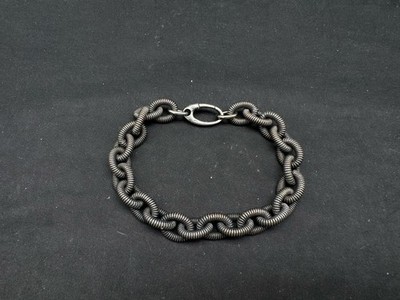 Italienisches Sterlingsilber ovales Gliederkettenarmband, 21 Gramm, 7,5 Zoll