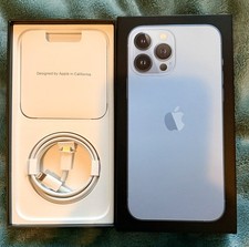 iPhone 13 Pro Max Sierra Blue 128gb EMPTY BOX with accessories  